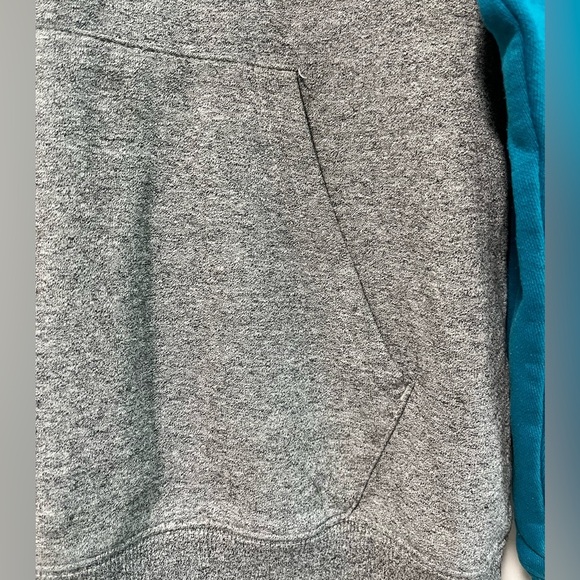 Quiksilver Men’s Raglan Sleeve Hoodie in Teal & Gray - Size Medium - Picture 7 of 16